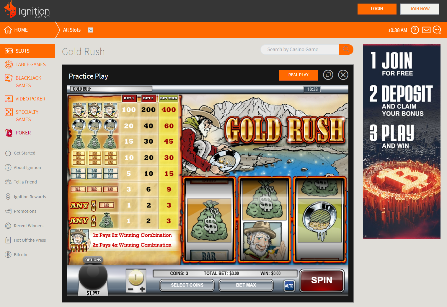 ignition casino ring games