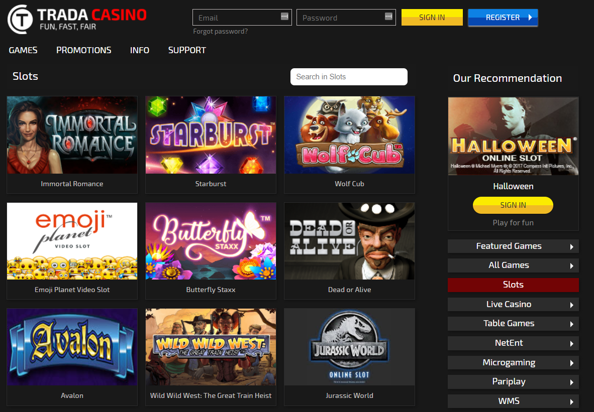 Stay Casino обзор. Trada. Pariplay.