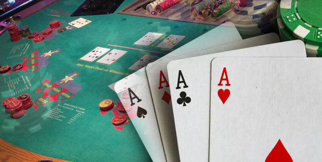 Poker Table and Poker Cards